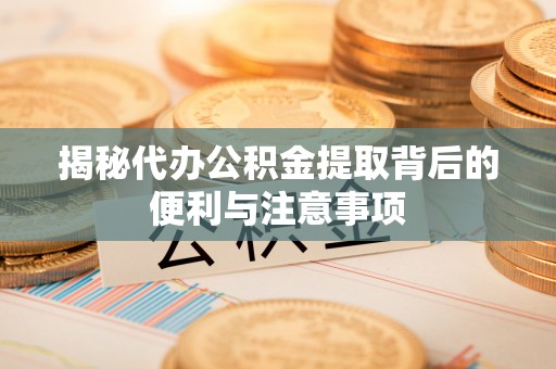 仁和揭秘代办公积金提取背后的便利与注意事项