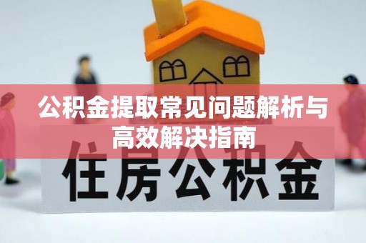 仁和公积金提取常见问题解析与高效解决指南