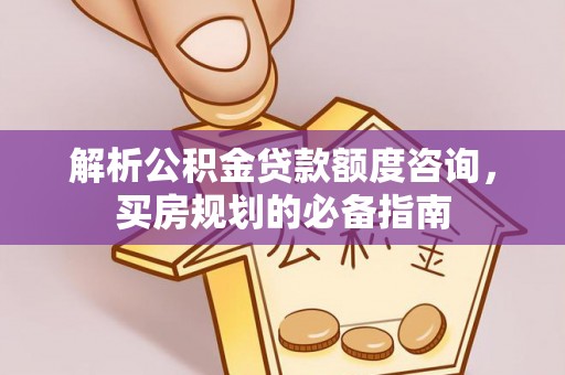 仁和解析公积金贷款额度咨询，买房规划的必备指南