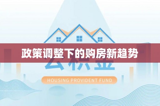 仁和政策调整下的购房新趋势