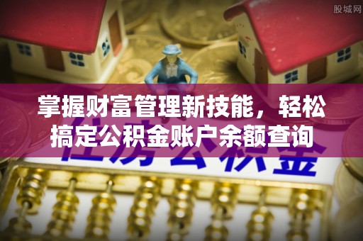 仁和掌握财富管理新技能，轻松搞定公积金账户余额查询