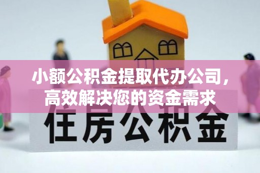 仁和小额公积金提取代办公司，高效解决您的资金需求
