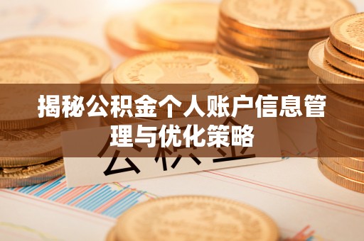 仁和揭秘公积金个人账户信息管理与优化策略