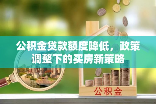 仁和公积金贷款额度降低，政策调整下的买房新策略