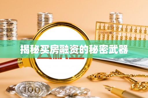 仁和揭秘买房融资的秘密武器