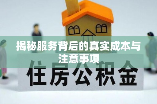 仁和揭秘服务背后的真实成本与注意事项