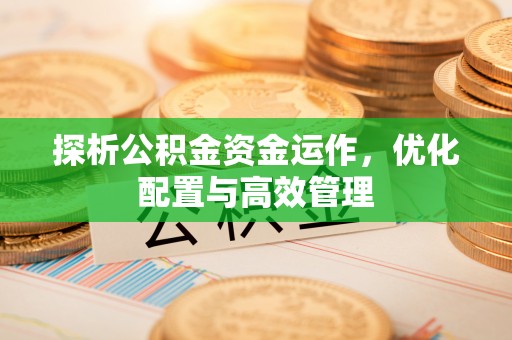 仁和探析公积金资金运作，优化配置与高效管理