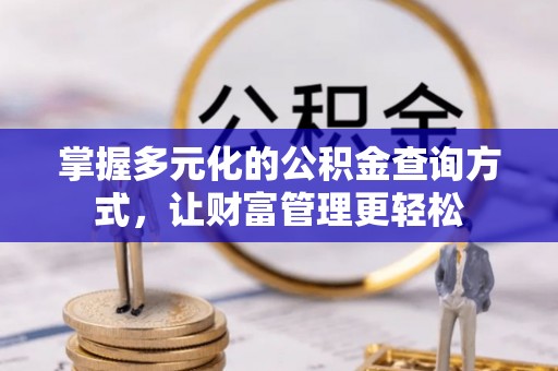 仁和掌握多元化的公积金查询方式，让财富管理更轻松