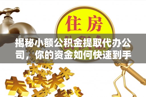 仁和揭秘小额公积金提取代办公司，你的资金如何快速到手？