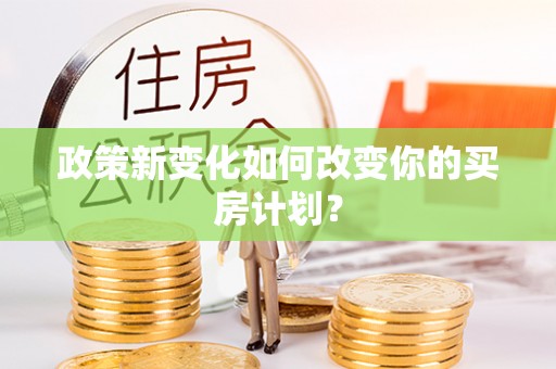 仁和政策新变化如何改变你的买房计划？